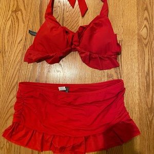 Kenneth Cole Reaction red bikini size M. Excellent condition - like new